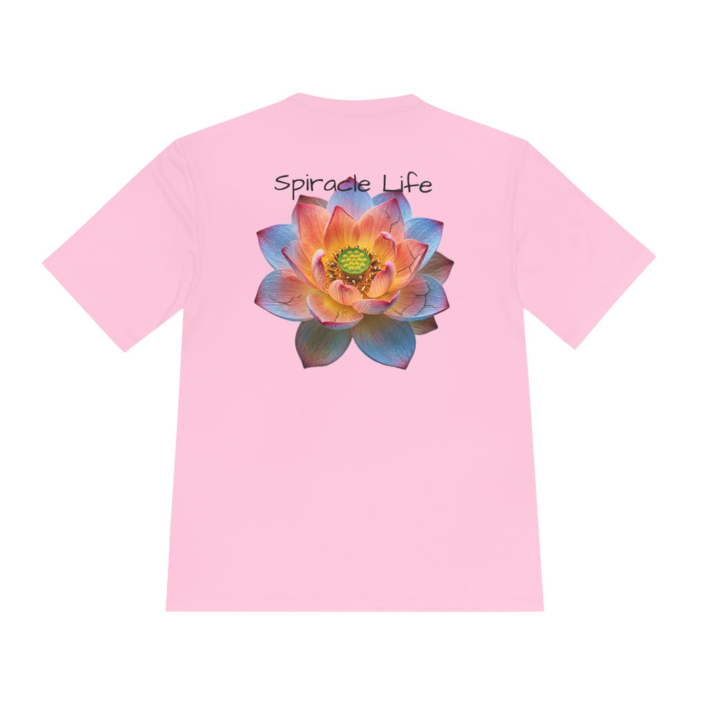 Faith Lotus Moisture-Wicking Tee — "Let Your Faith Be Bigger Than Your Fears"