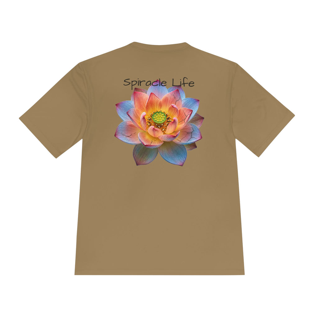 Faith Lotus Moisture-Wicking Tee — "Let Your Faith Be Bigger Than Your Fears"