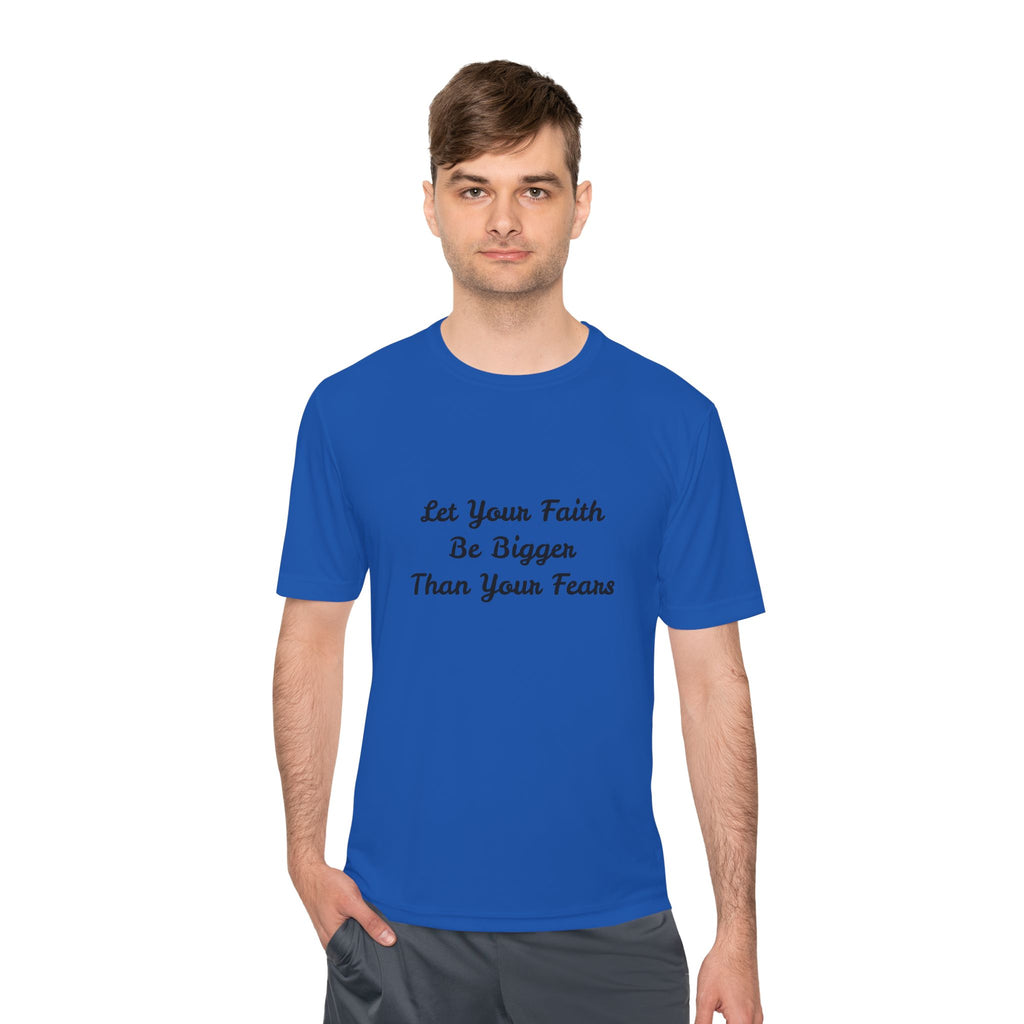 Faith Lotus Moisture-Wicking Tee — "Let Your Faith Be Bigger Than Your Fears"