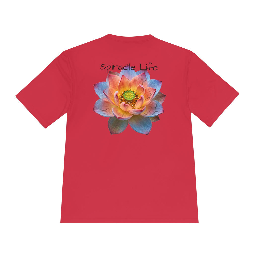 Faith Lotus Moisture-Wicking Tee — "Let Your Faith Be Bigger Than Your Fears"