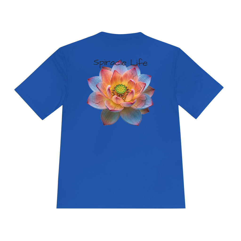 Faith Lotus Moisture-Wicking Tee — "Let Your Faith Be Bigger Than Your Fears"