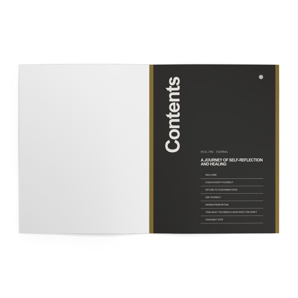 Healing Journal Coloring Book — Reflective Self-Care Workbook for Stress Relief & Mindful Creativity