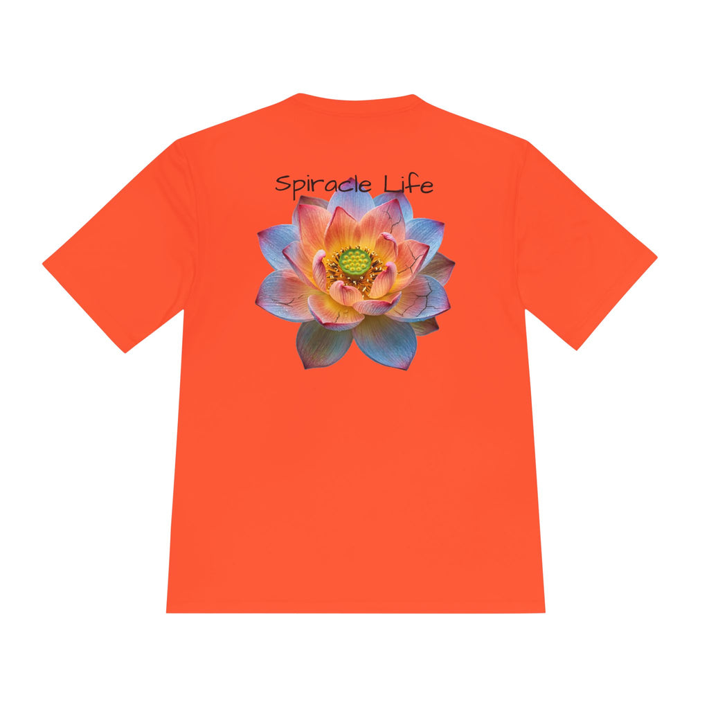 Faith Lotus Moisture-Wicking Tee — "Let Your Faith Be Bigger Than Your Fears"